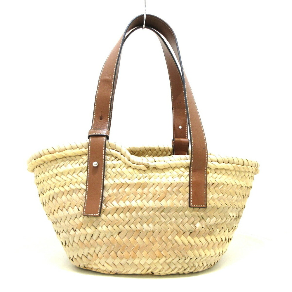 Loewe Basket Tote Palm Natural Bag Calfskin Tan Leaf Small - Picture 3 of 16